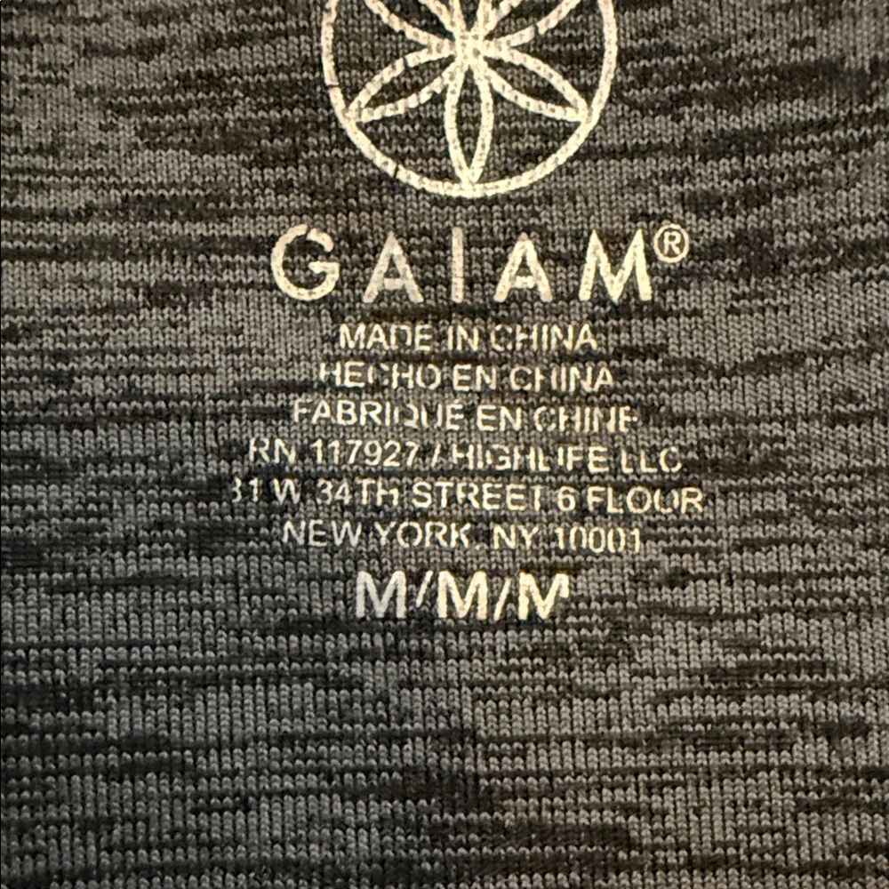 Gaiam Women’s M Gray High Rise Yoga Leggings Full Length Activewear - Picture 5 of 10